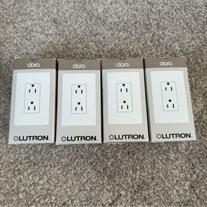 NWT 4 Boxes - Lutron Claro 15 Amp Duplex Outlet - White